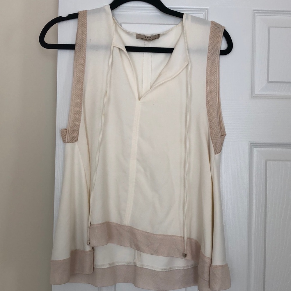 White Zara top
